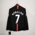 Manchester United 07/08 Away Black Long Sleeve Soccer Jersey